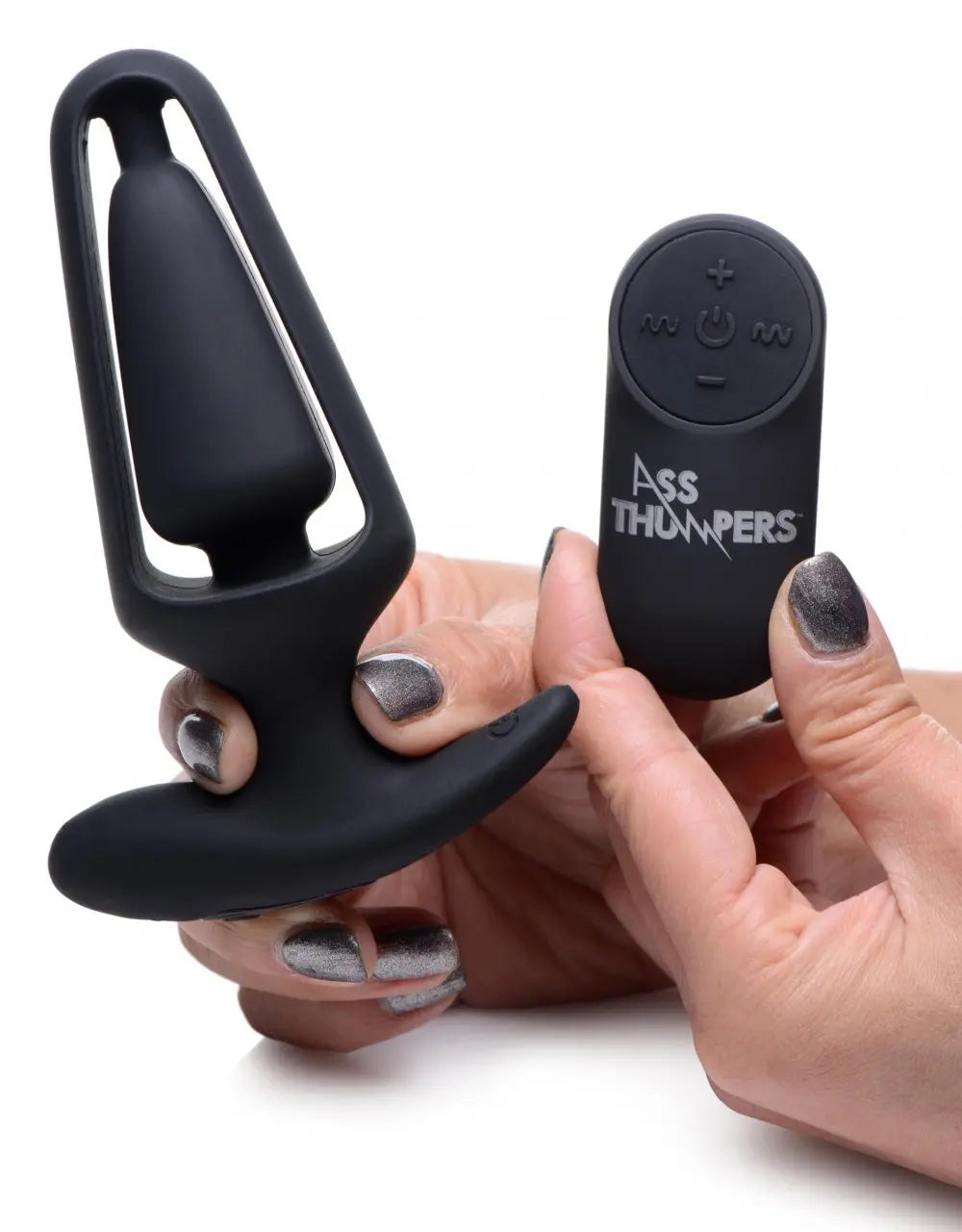 7X Vibrating Hollow Silicone Anal Plug  Prostate Play