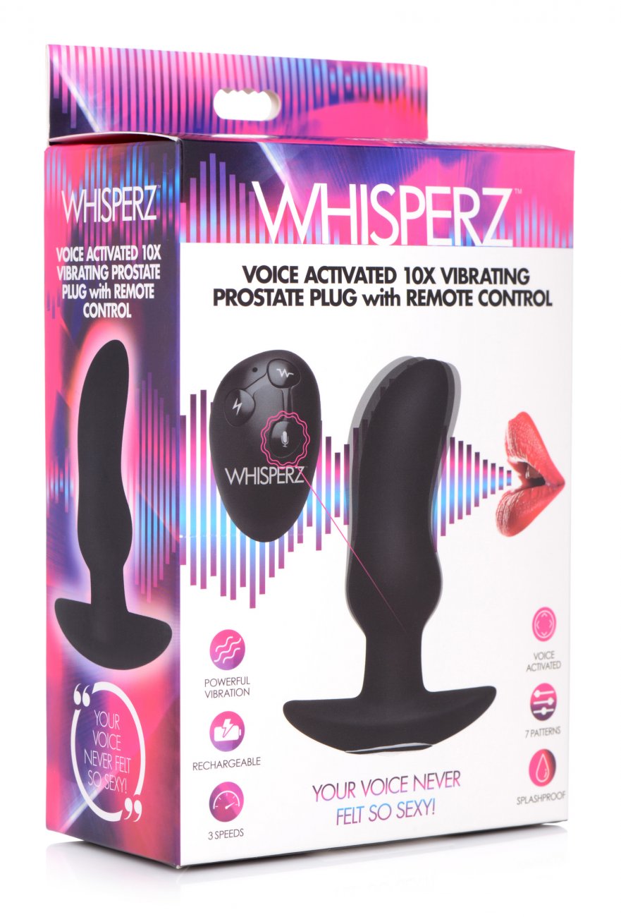 Voice Activated (Including Music) 10X Vibrating Prostate Plug with Remote Control 