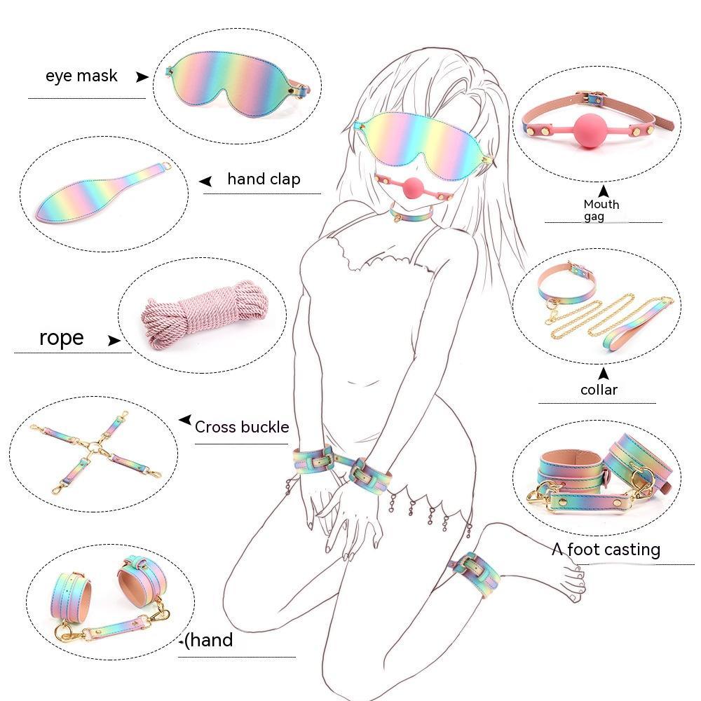 8-Piece Rainbow Iridescent Bondage Kit 