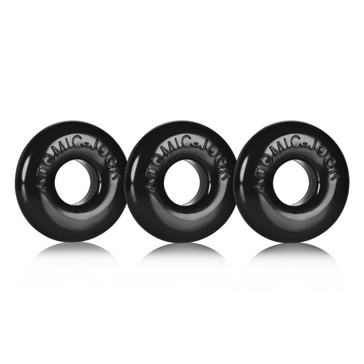 Oxballs RINGER, 3-pack of DO-NUT-1 - BLACK 