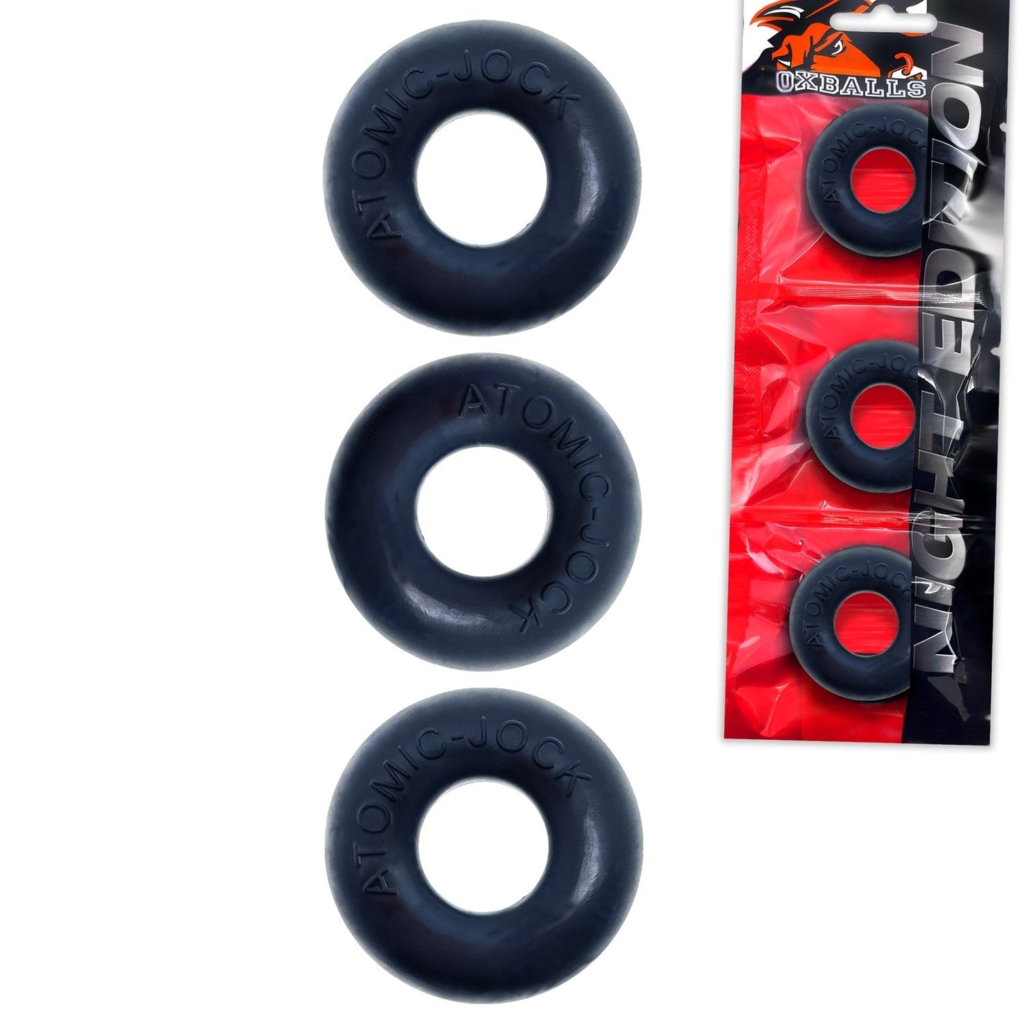 RINGER, cockring 3-pack - PLUS+SILICONE special edition -  NIGHT 