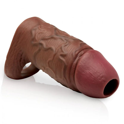 rx-sleeve-penis-sleeve-girth-sex-toy-for-men-Enhancers Silicone Penis Extension Sleeve - Dark  Penis Extenders and Sleeves