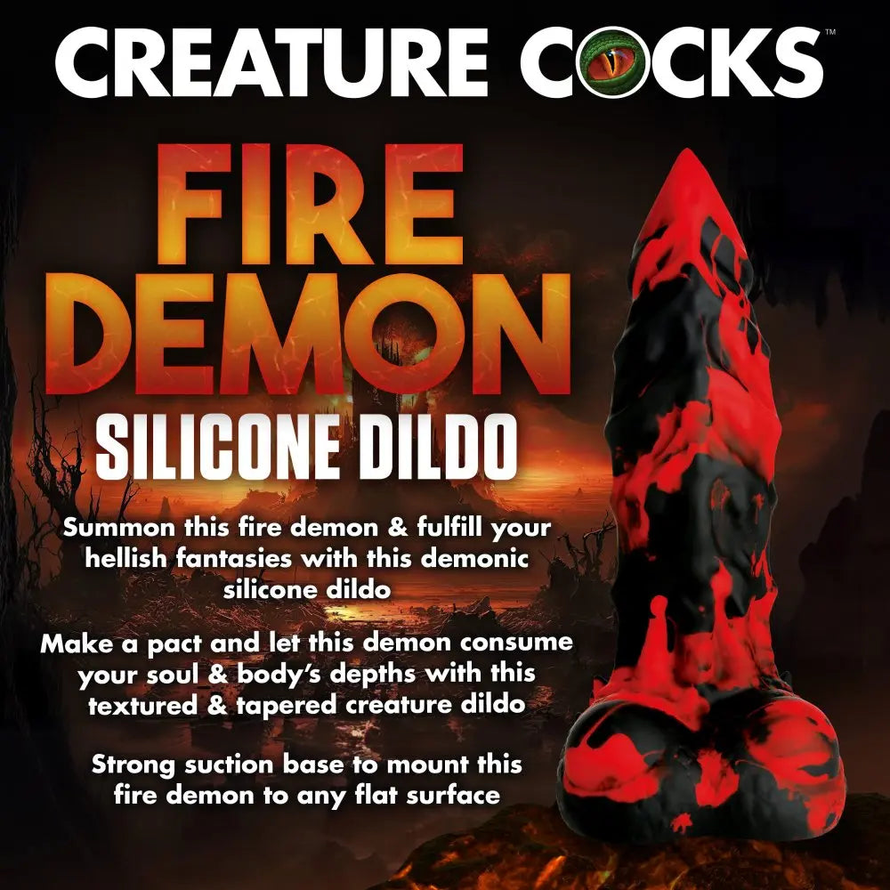 Fire Demon Monster Silicone Dildo  Silicone Toys