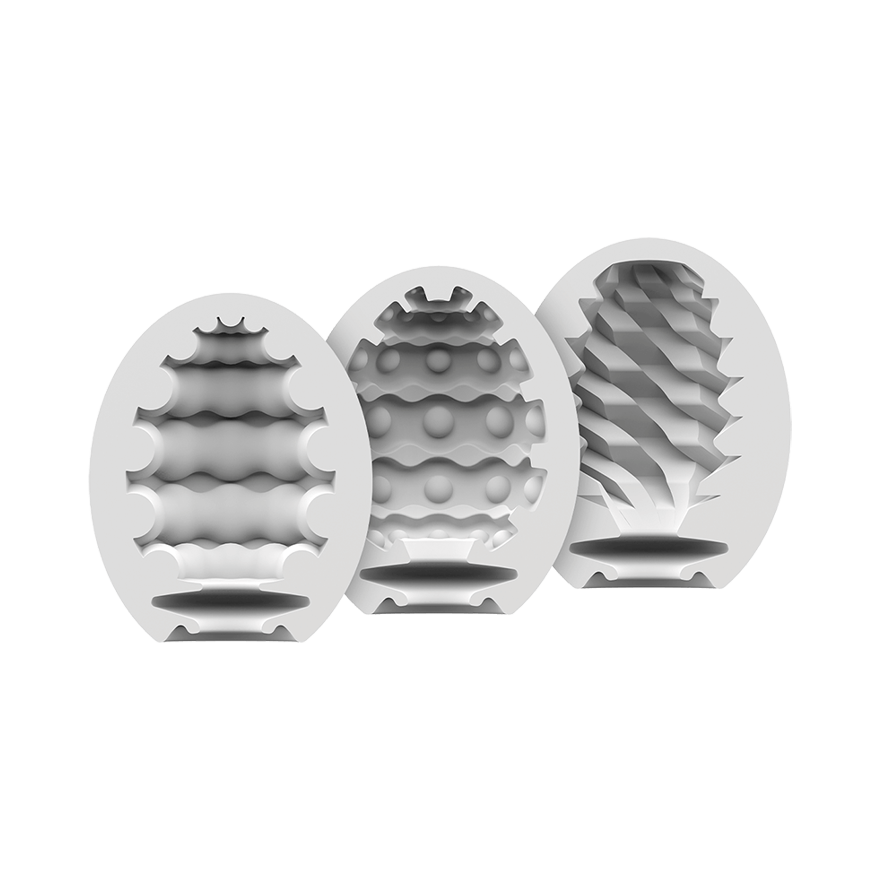 Masturbator Egg 3er Set (Riffle, Bubble, Fierce) Assorted 