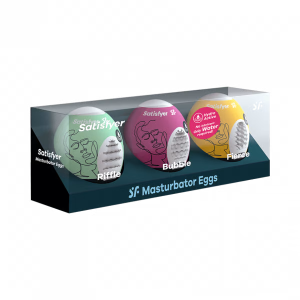 Masturbator Egg 3er Set (Riffle, Bubble, Fierce) Assorted 