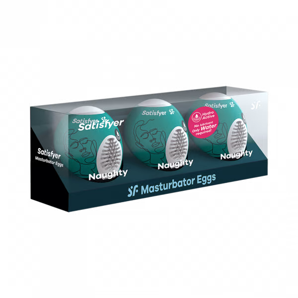 Masturbator Egg 3er Set (Naughty) Dark Green 