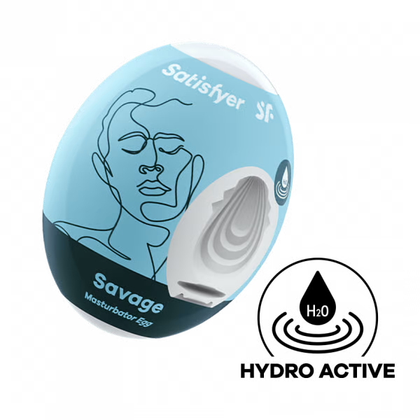 Masturbator Egg Single (Savage) Light Blue 