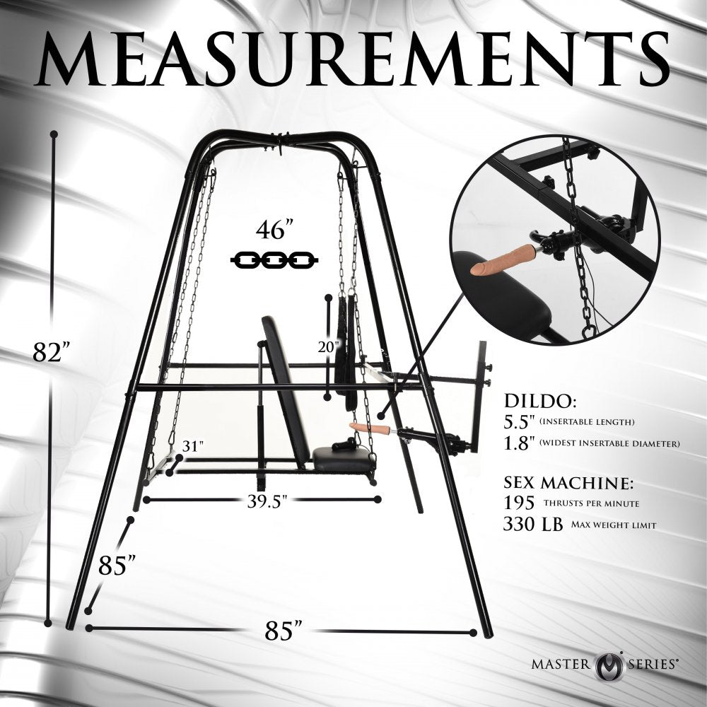 Throne Deluxe Adjustable Sling with Sex Machine 