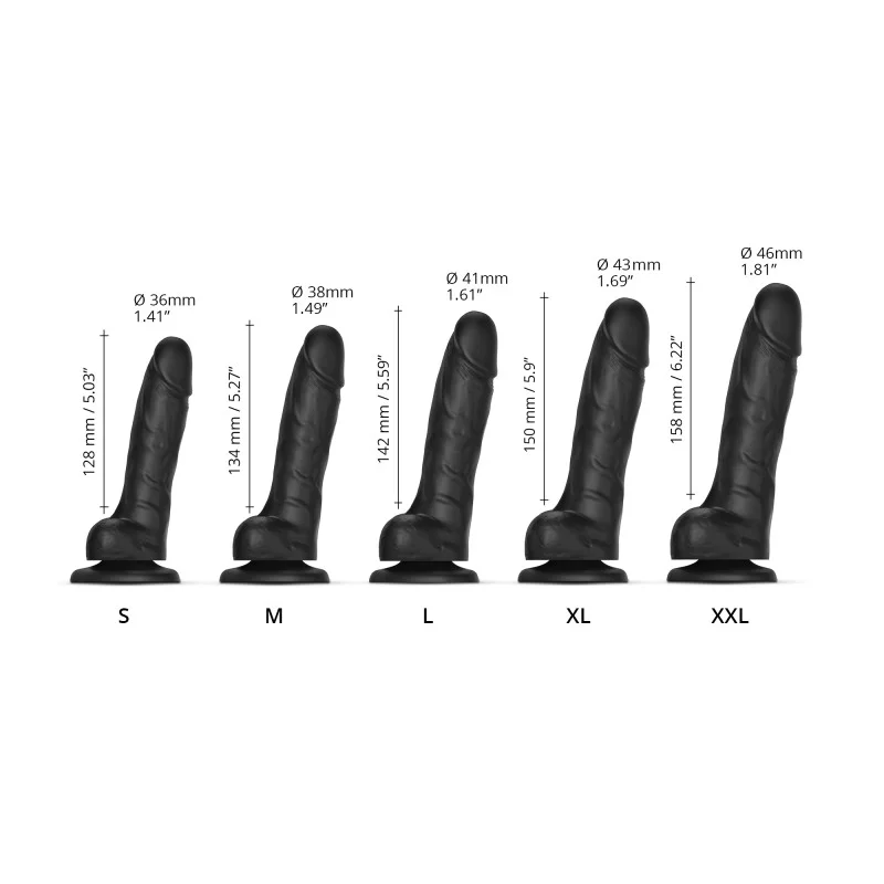 SLIDING SKIN REALISTIC DILDO BLACK L 