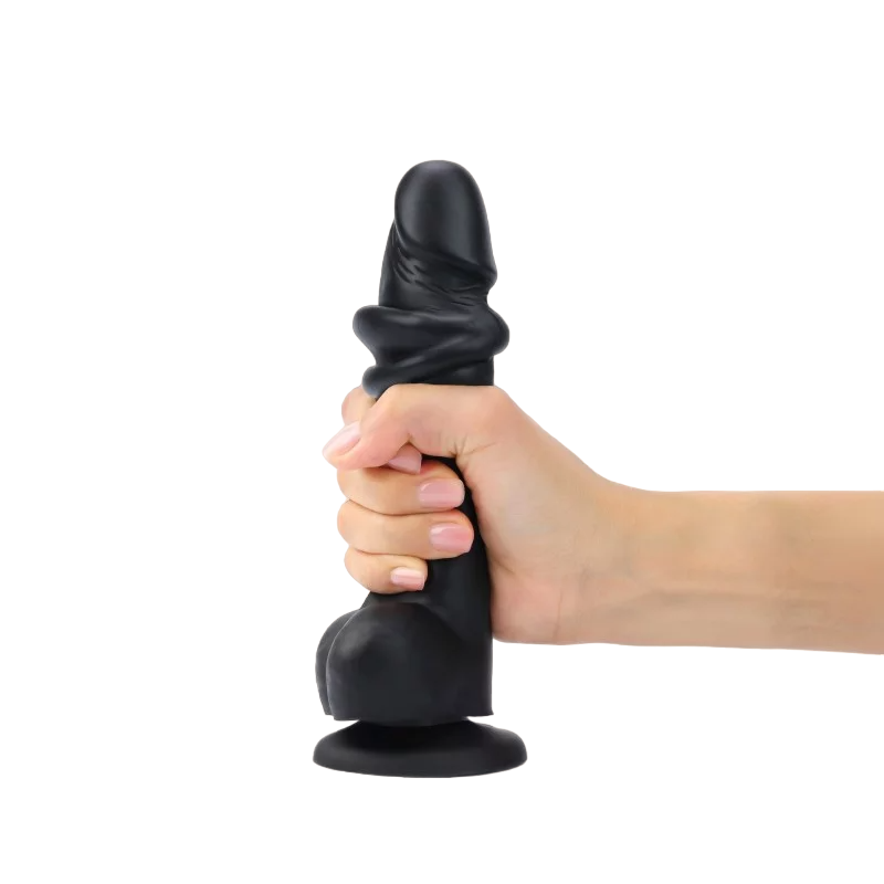 SLIDING SKIN REALISTIC DILDO BLACK XXL 