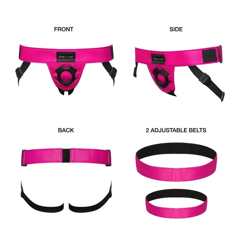 LEATHERETTE HARNESS CURIOUS - FUCHSIA 