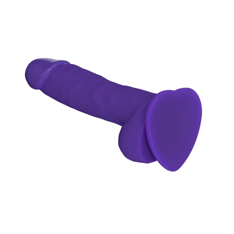 SOFT REALISTIC DILDO PURPLE - L 