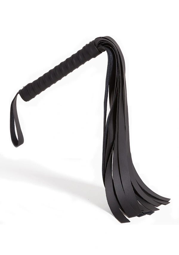 Black Faux Leather Flogger 