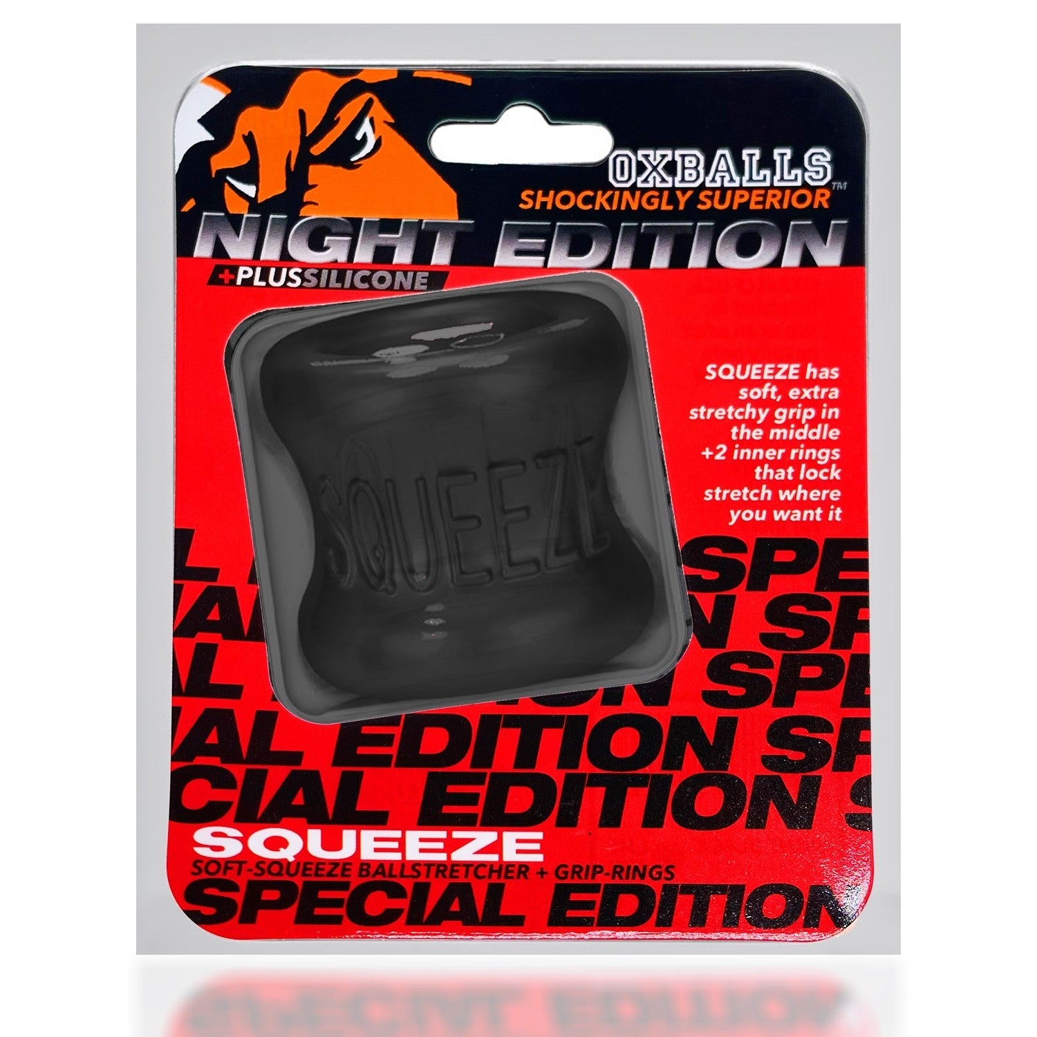 Oxballs SQUEEZE, ballstretcher - PLUS+SILICONE special edition - NIGHT 