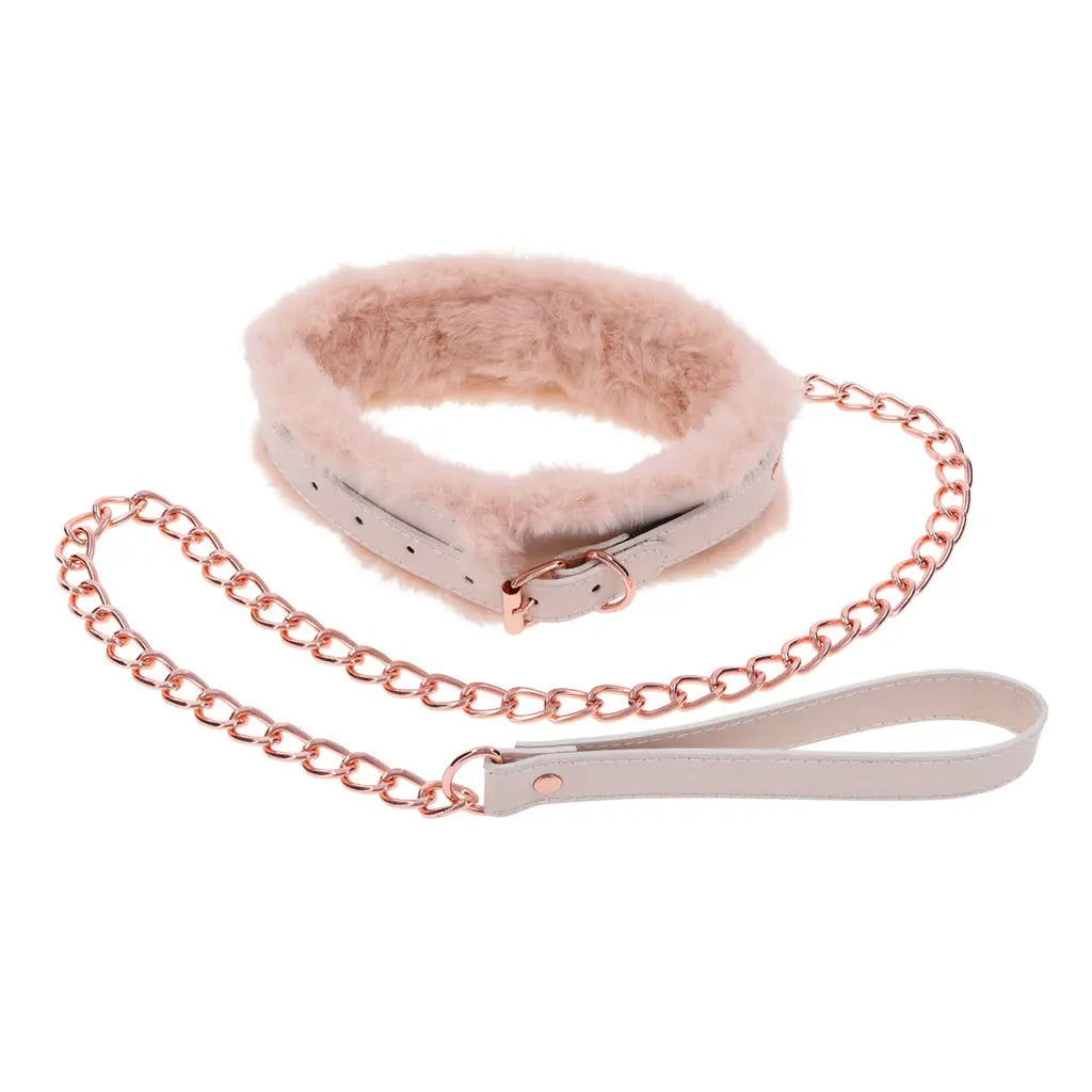 Peaches ‘n CreaMe Fur Collar & Leash  BDSM