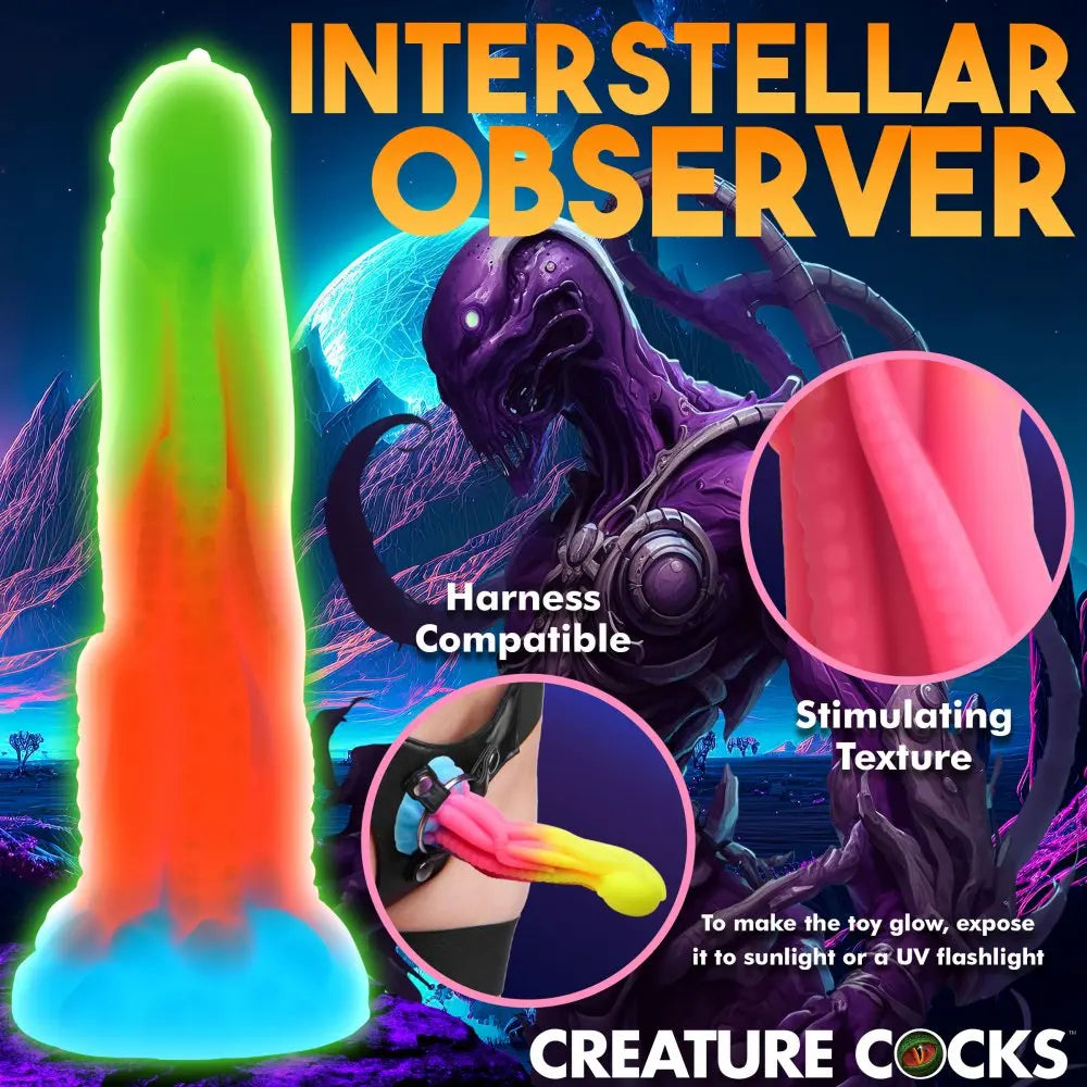 Tenta-Glow Glow-In-The-Dark Silicone Dildo  Dildos