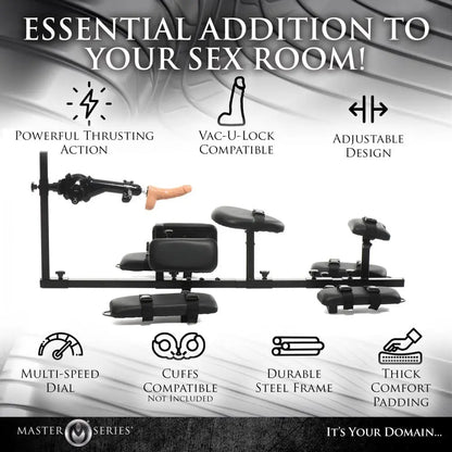 Subversion Deluxe Stockade with Sex Machine BDSM Stockade Fucking Machine  Dungeon Furniture and Accessories