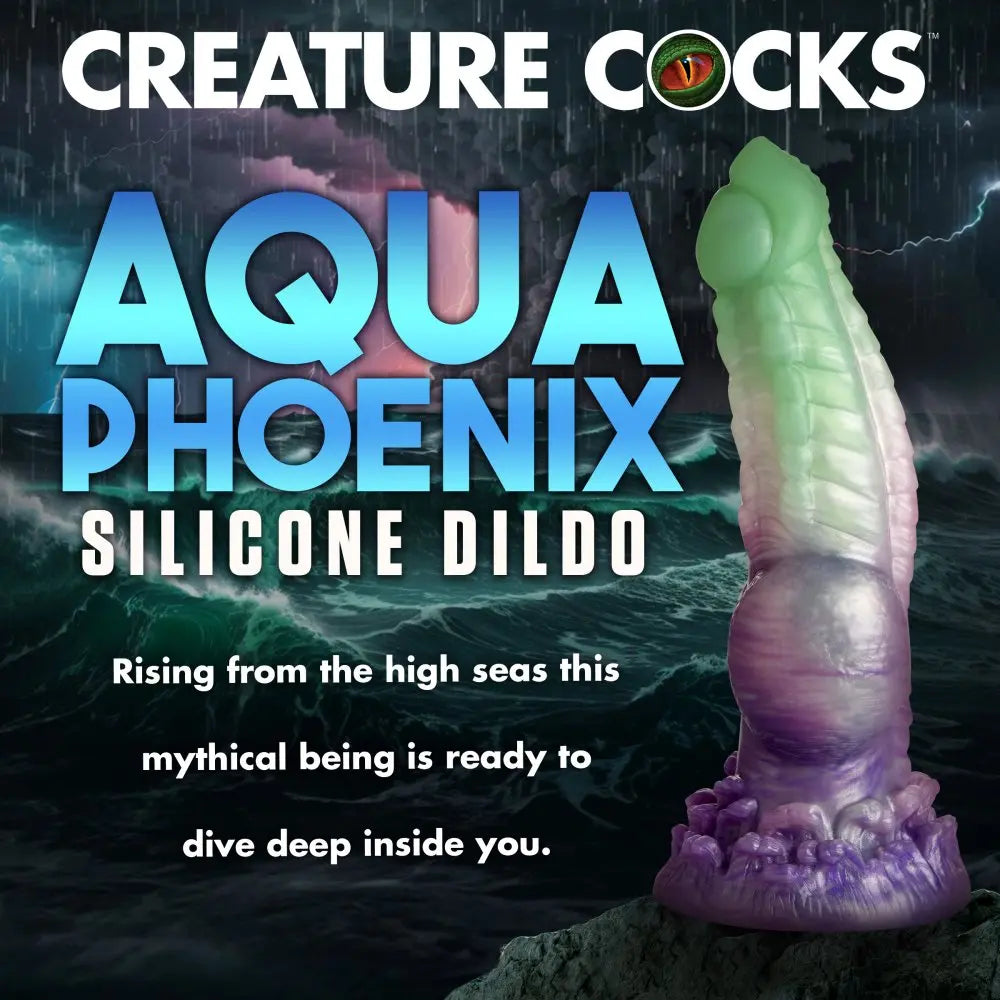 Aqua Phoenix Silicone Dildo  Silicone Toys