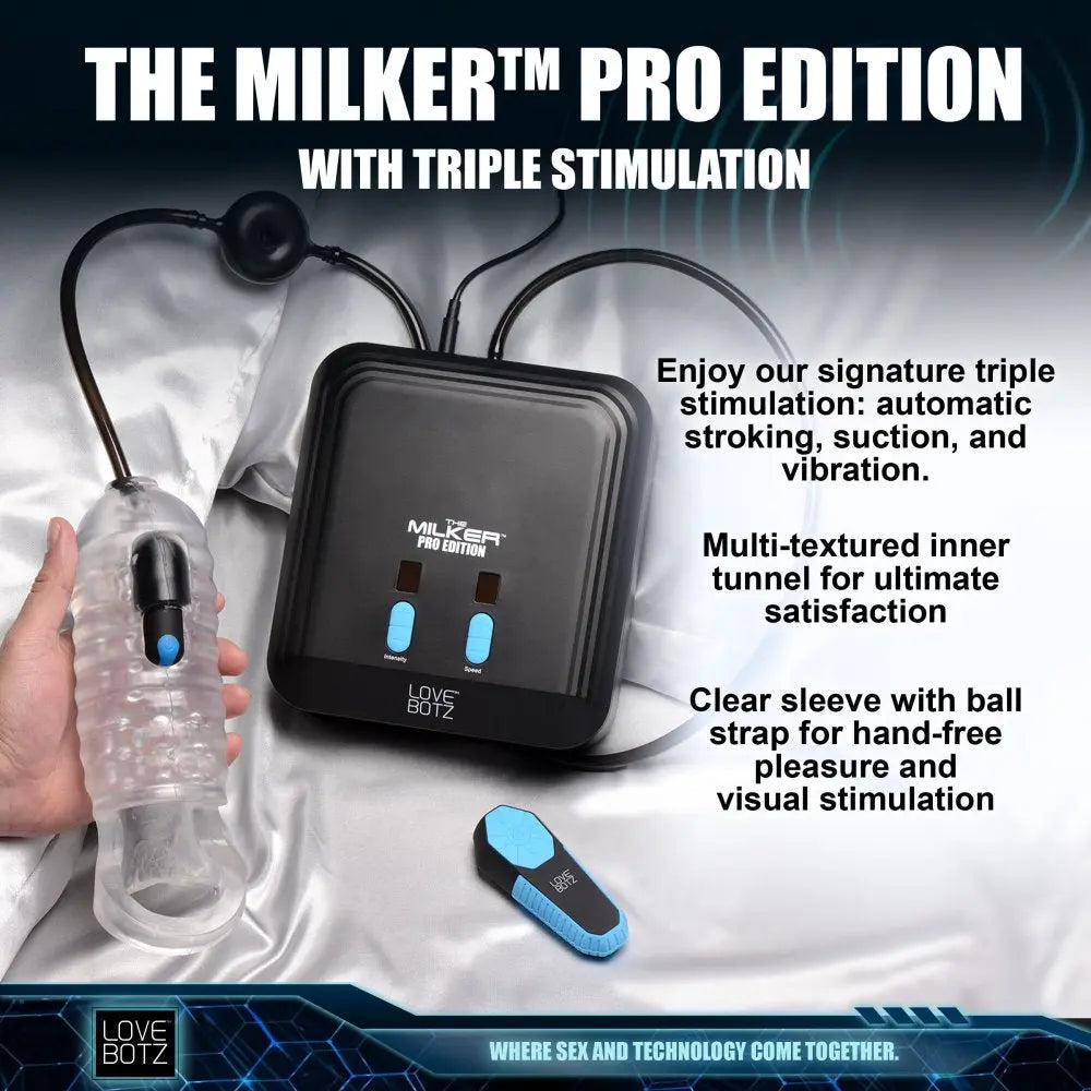 The Milker Pro Edition with Automatic Stroking, Suction and Vibration - Bound By Desire