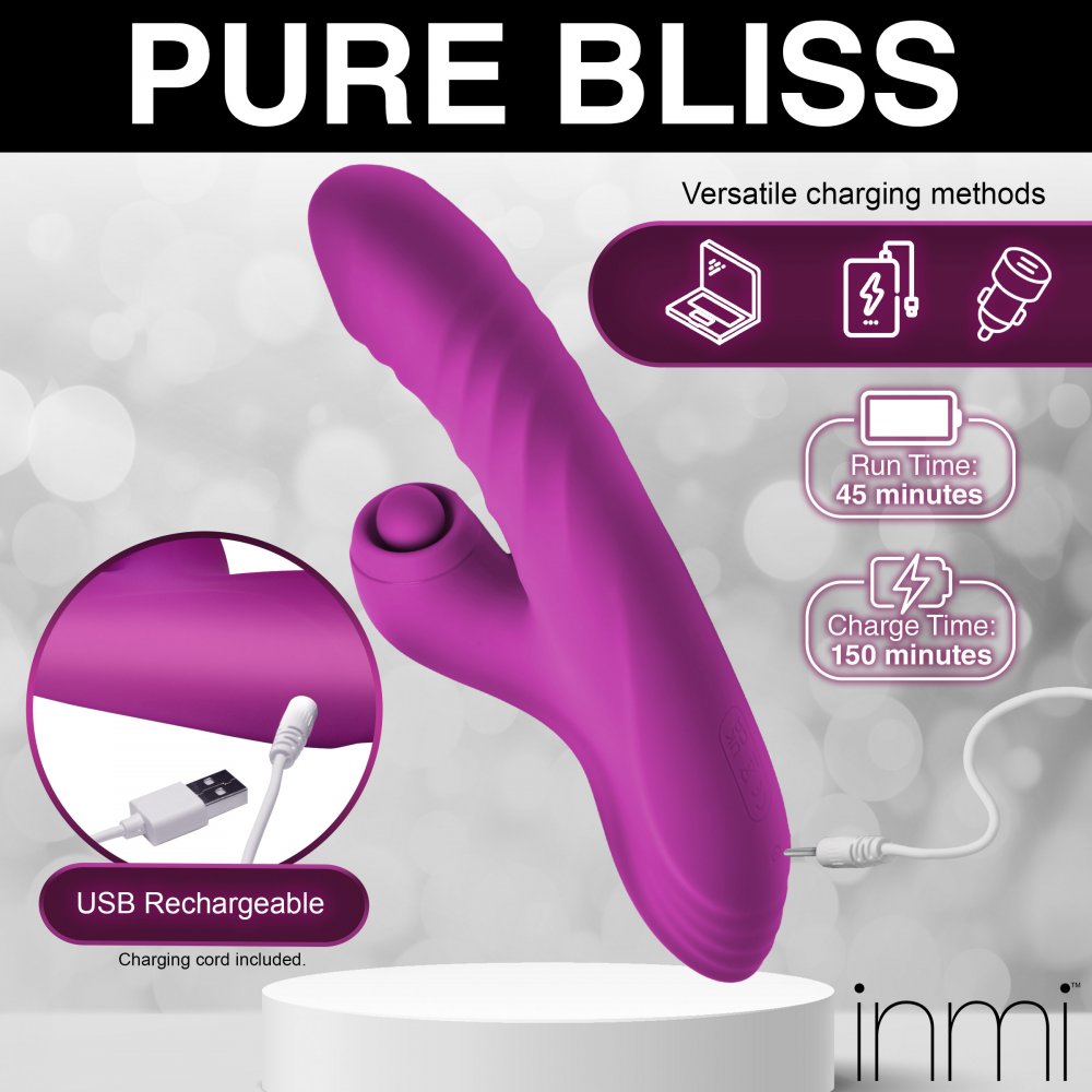 Bumping Bunny Thrusting & Pulsing Silicone Rabbit Vibrator 