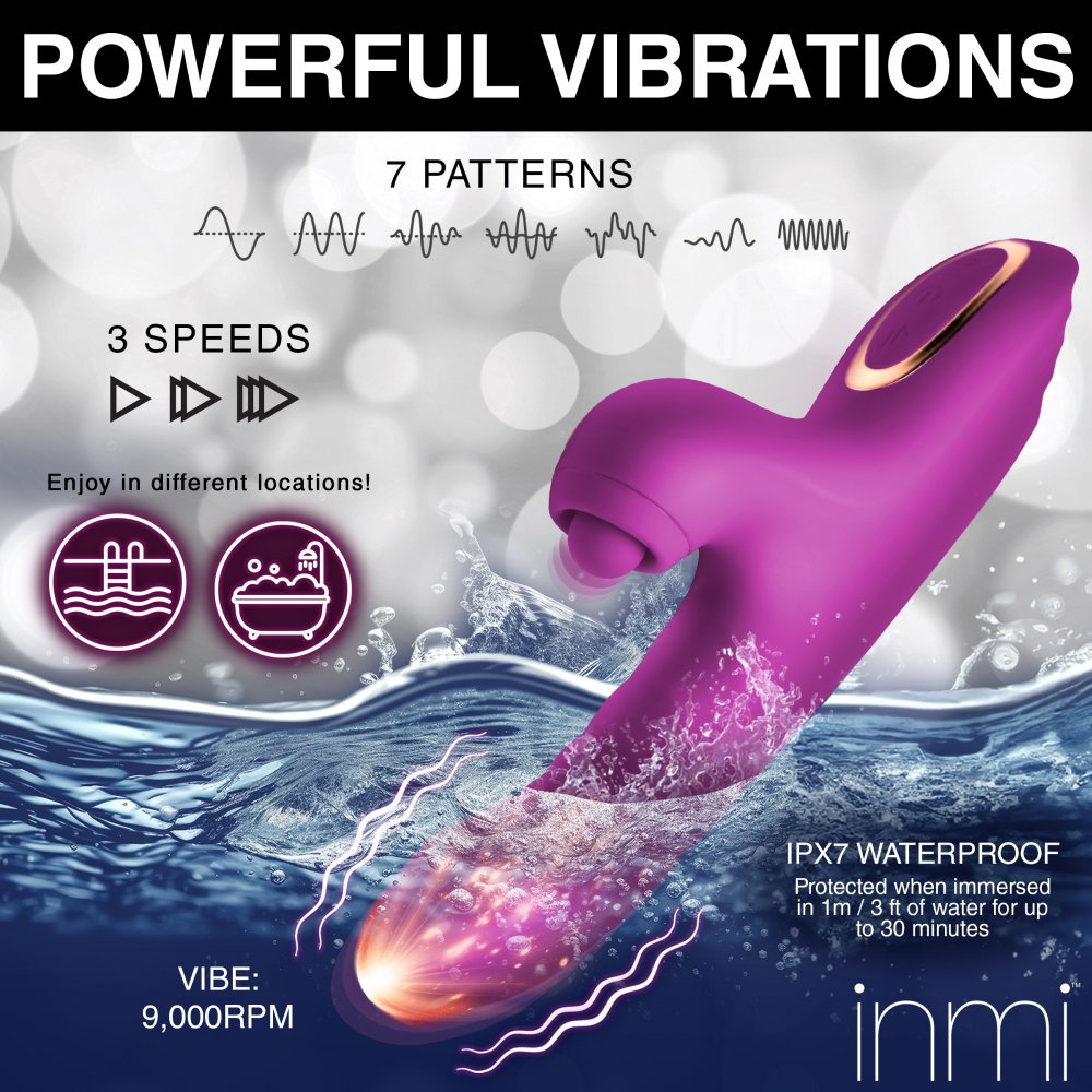 Bumping Bunny Thrusting & Pulsing Silicone Rabbit Vibrator 