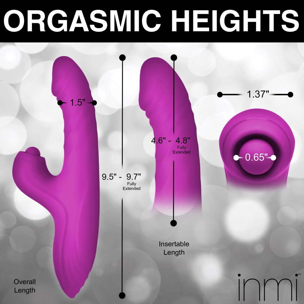 Bumping Bunny Thrusting & Pulsing Silicone Rabbit Vibrator 