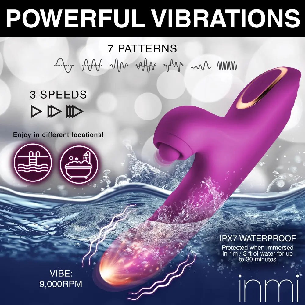 Bumping Bunny Thrusting & Pulsing Silicone Obliterator Rabbit Vibrator 