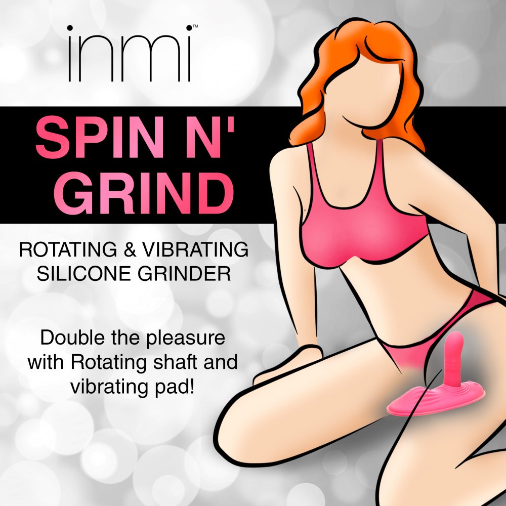 Spin n' Grind Rotating and Vibrating Silicone Sex Grinder 