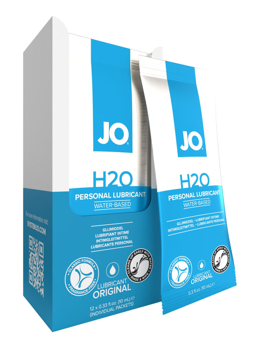 JO H2O Foil Display Box - Original - Lubricant 0.34 floz / 10 mL 