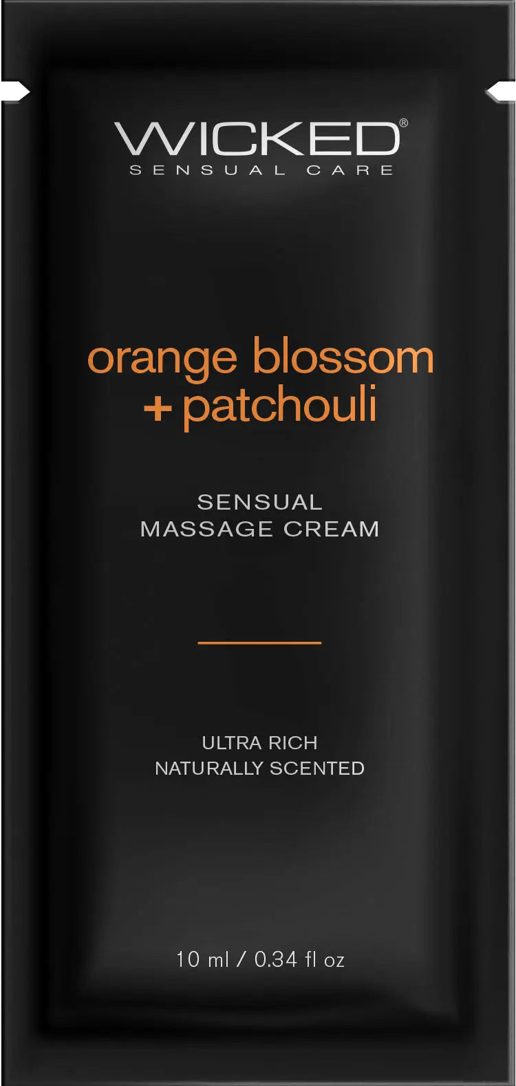 Orange Blossom + Patchouli Massage Cream .34oz  Lubes