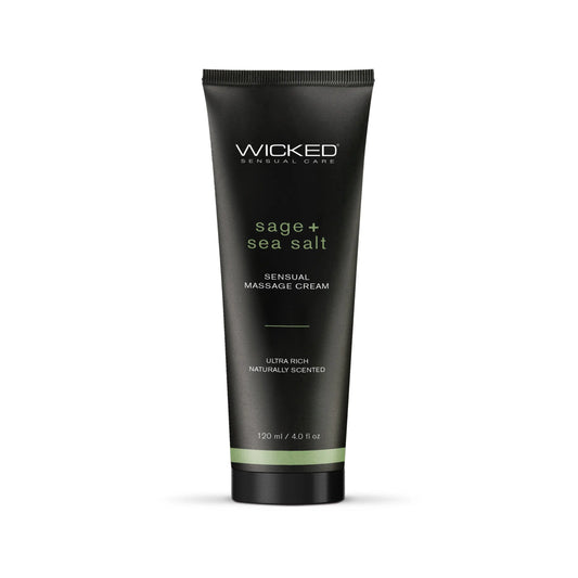 Sage + Sea Salt Massage Cream 4oz  Lubes