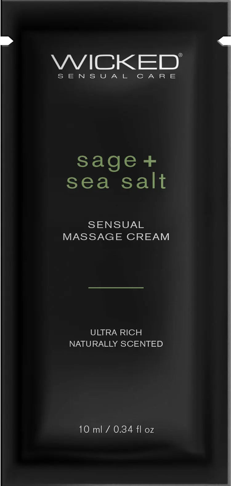 Sage + Sea Salt Massage Cream .34oz  Lubes