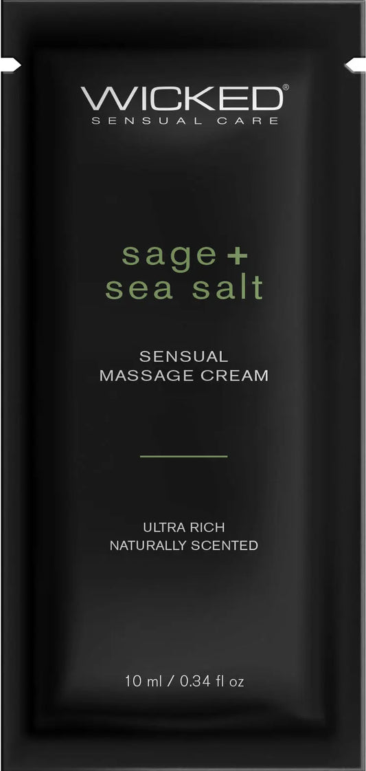 Sage + Sea Salt Massage Cream .34oz  Lubes