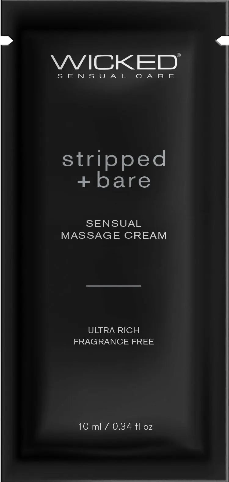 Stripped + Bare Massage Cream .34oz  Lubes