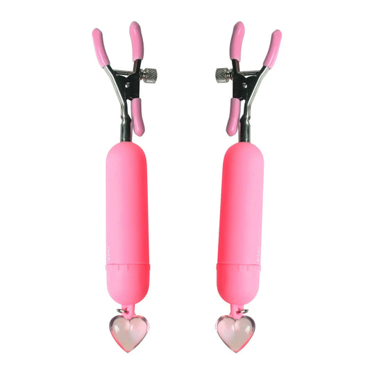 Pink Crush Vibrating Nipple Clamps