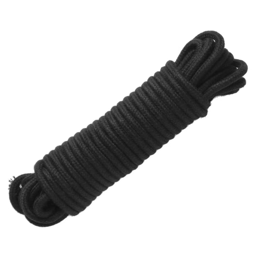 32 Foot Cotton Bondage Rope - Black