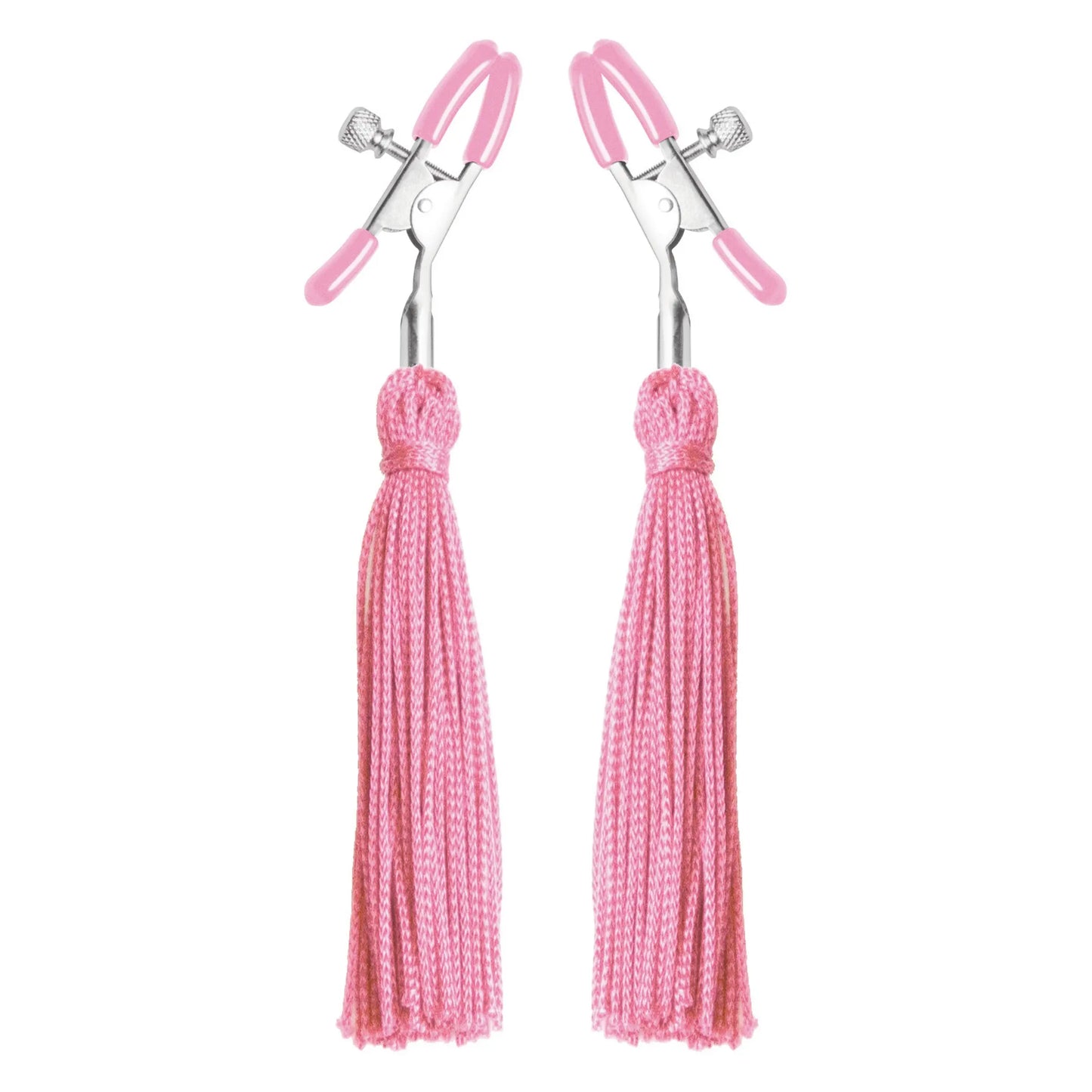 Tickle Me Pink Nipple Clamp Tassels