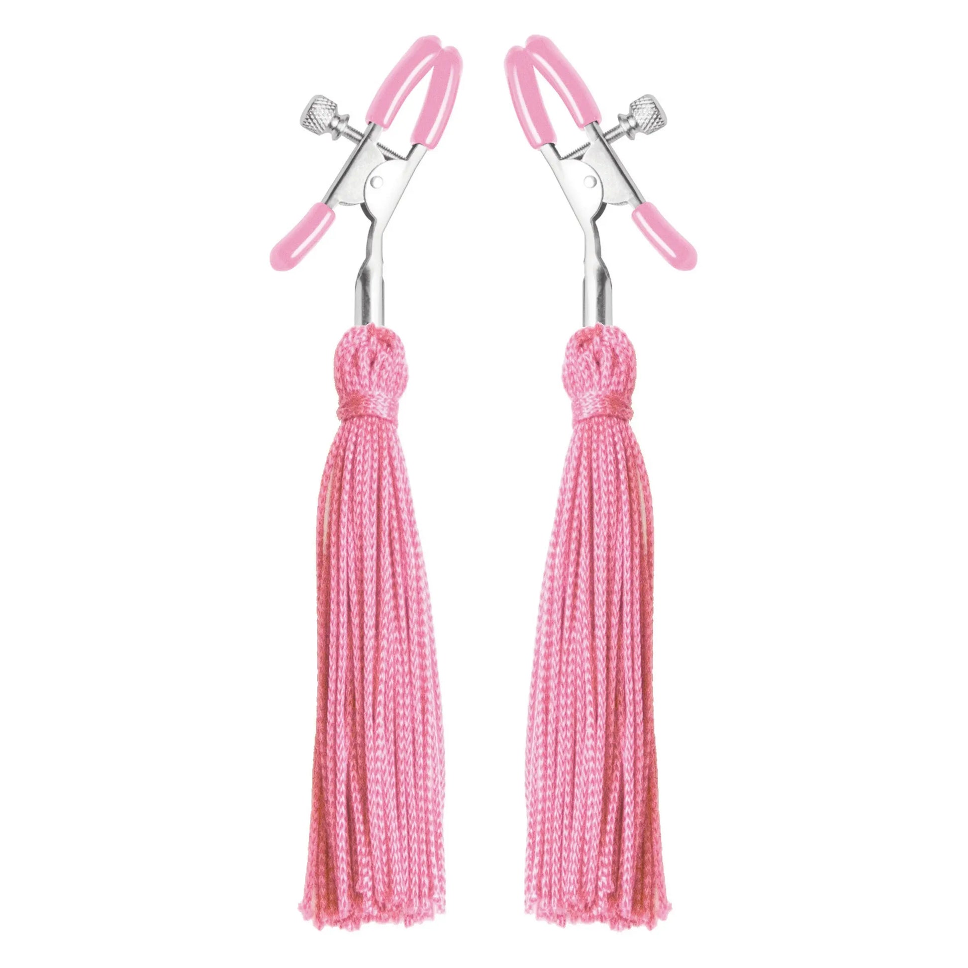 Tickle Me Pink Nipple Clamp Tassels