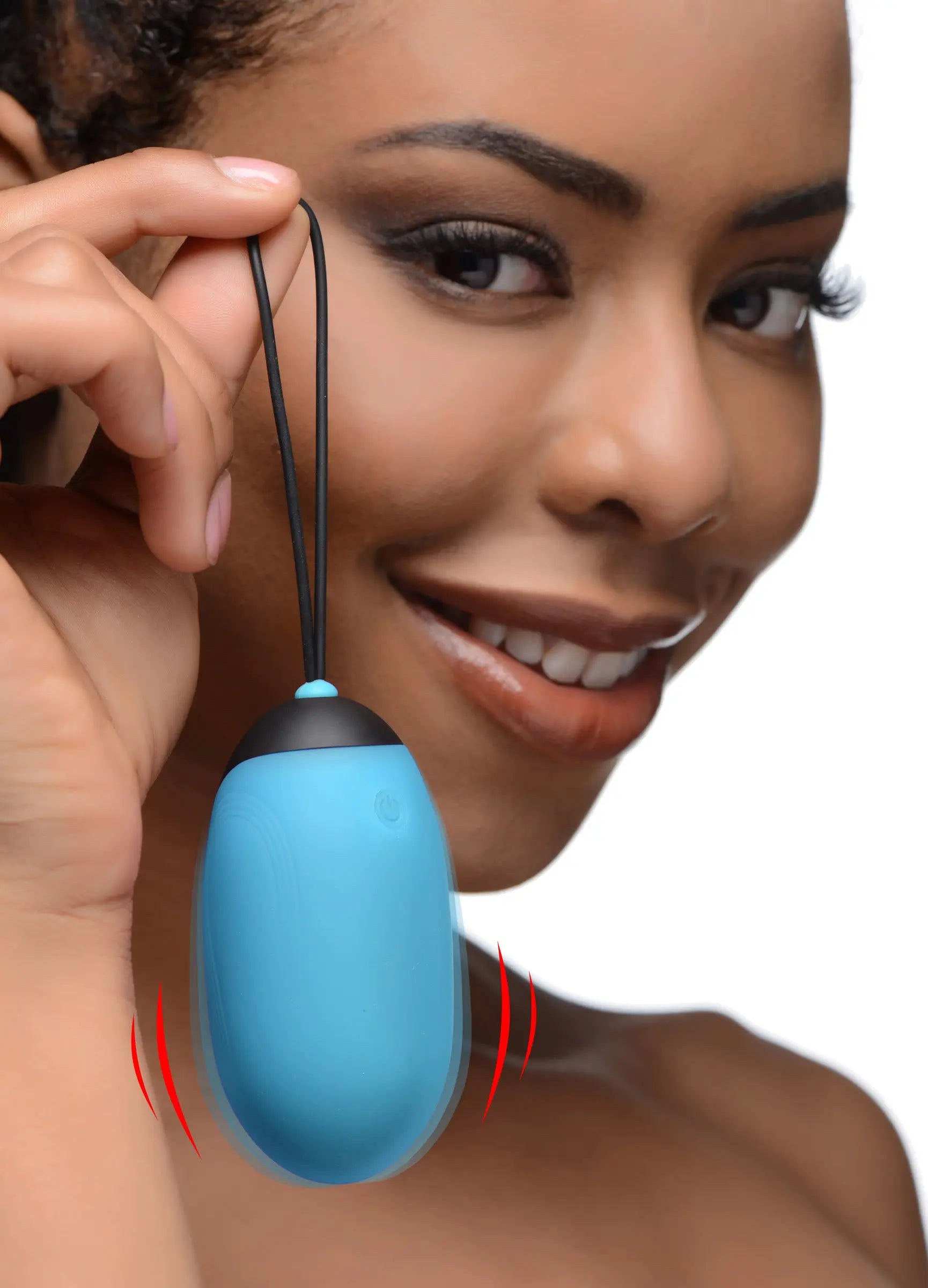 XL Silicone Vibrating Egg - Blue