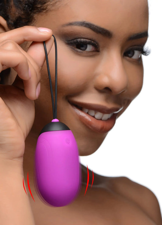 XL Silicone Vibrating Egg - Purple