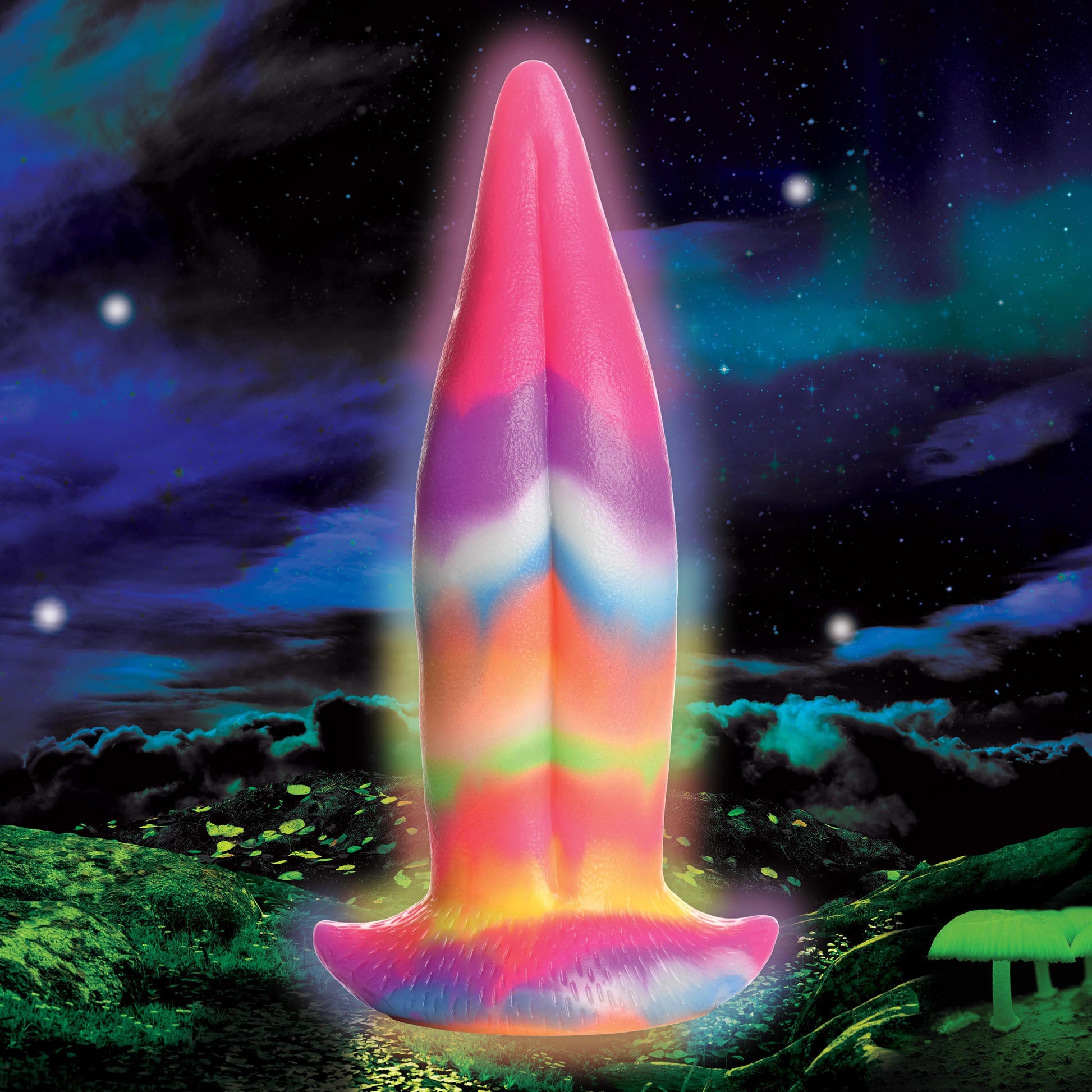 Unicorn Kiss Unicorn Tongue Glow-in-the-Dark Silicone Dildo